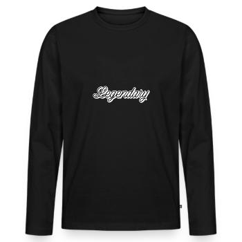 Legendary - Men's Premium Organic Long Sleeve Shirt - black - Front - Nico (187cm)