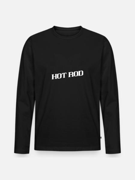 Hot Rod - Men's Premium Organic Long Sleeve Shirt - black