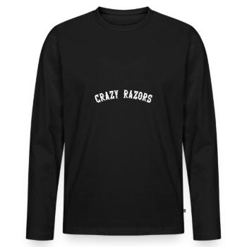 Crazy Razors - Men's Premium Organic Long Sleeve Shirt - black - Front - Nico (187cm)