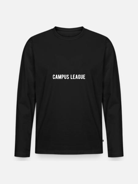 Campus League - Men's Premium Organic Long Sleeve Shirt - black