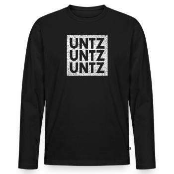 Techno Untz Untz Untz - Männer Premium Bio Langarmshirt - Schwarz - Vorne - Nico (187cm)