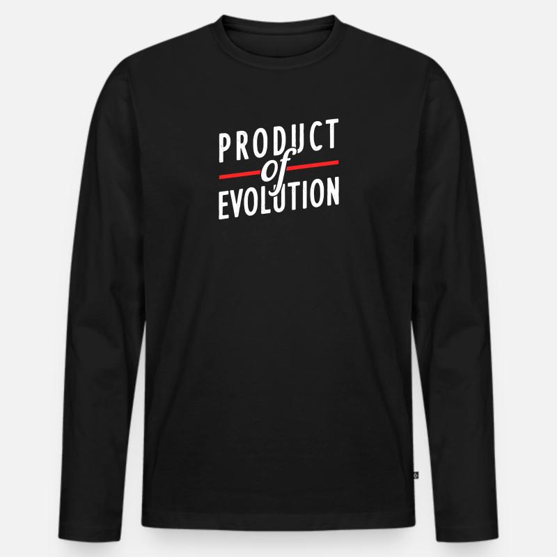 Cadeau d'évolution athée - T-shirt manches longues Premium bio Homme - noir