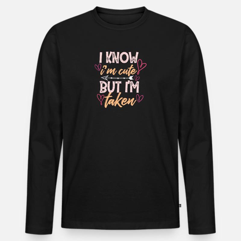 Freundin Vergeben Geschenkidee - Männer Premium Bio Langarmshirt - Schwarz