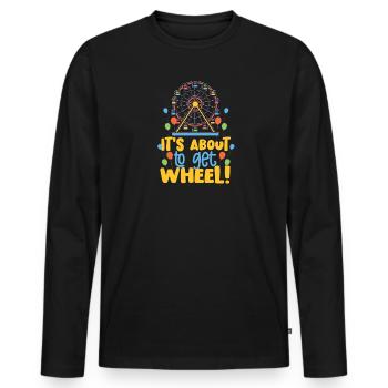 Cadeau de grande roue - T-shirt manches longues Premium bio Homme - noir - Devant - Nico (187cm)