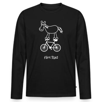 bike, bike, bike-riding horse - Men's Premium Organic Long Sleeve Shirt - black - Front - Nico (187cm)