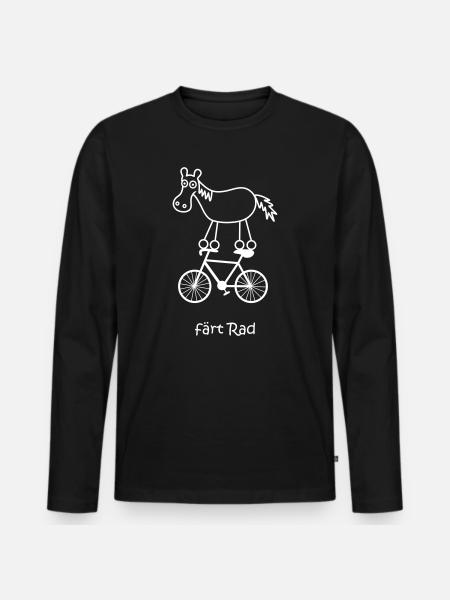 vélo, vélo, vélo - T-shirt manches longues Premium bio Homme - noir