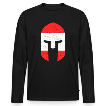 Gladiator Austria - Men's Premium Organic Long Sleeve Shirt - black - Front - Nico (187cm)