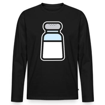 sel - T-shirt manches longues Premium bio Homme - noir - Devant - Nico (187cm)