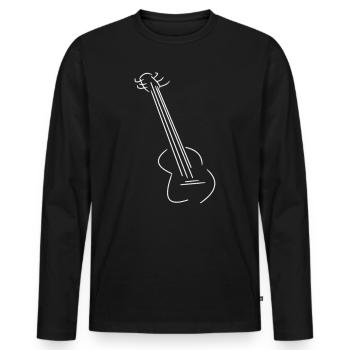 Gitarre Geschenk Rockmusik - Männer Premium Bio Langarmshirt - Schwarz - Vorne - Nico (187cm)