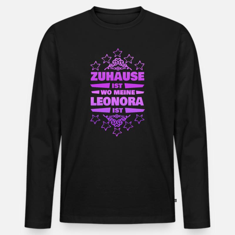 Ehefrau Leonora - Männer Premium Bio Langarmshirt - Schwarz