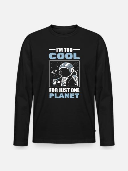 Astronaut Planet Aerospace Engineers - Men's Premium Organic Long Sleeve Shirt - black