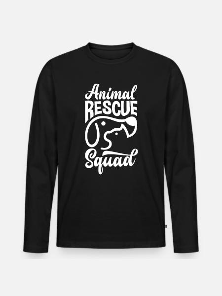 Animal Rescue Squad - Men's Premium Organic Long Sleeve Shirt - black