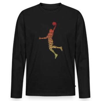 Basketball Player Dunking Young Basketball Players - Men's Premium Organic Long Sleeve Shirt - black - Front - Nico (187cm)