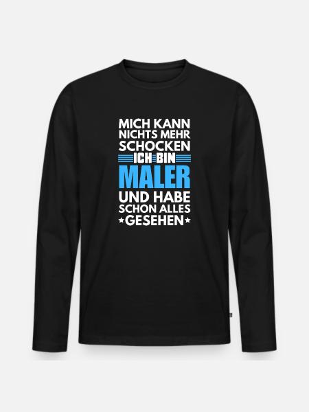 Non-shockable painter - Men's Premium Organic Long Sleeve Shirt - black
