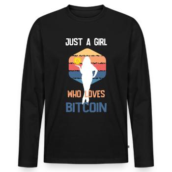 Hodl Bitcoin Crypto Crypto Currencies - Men's Premium Organic Long Sleeve Shirt - black - Front - Nico (187cm)