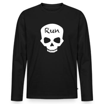 Racing | Skull, Halloween, Skull - Men's Premium Organic Long Sleeve Shirt - black - Front - Nico (187cm)