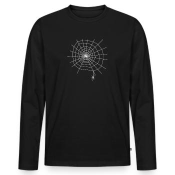 Toile d’araignée Araignée - T-shirt manches longues Premium bio Homme - noir - Devant - Nico (187cm)