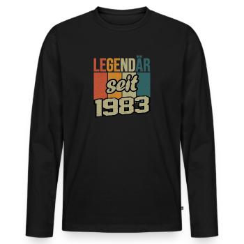 40. Geburtstag Mann Frau 40 Jahre 1983 Deko Lustig - Männer Premium Bio Langarmshirt - Schwarz - Vorne - Nico (187cm)