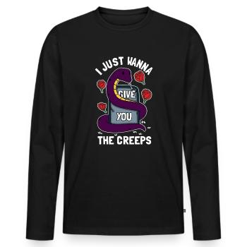 Pastel Goth Creepy Vibe - Men's Premium Organic Long Sleeve Shirt - black - Front - Nico (187cm)