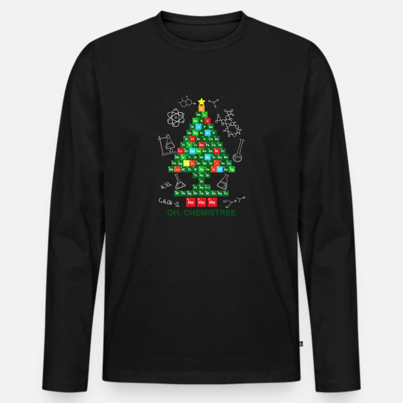 Oh Chemistree - Männer Premium Bio Langarmshirt - Schwarz