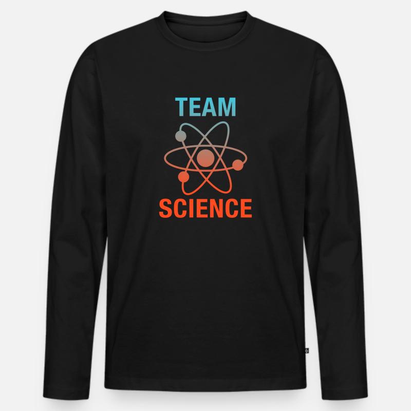 Teamwissenschaft - Männer Premium Bio Langarmshirt - Schwarz