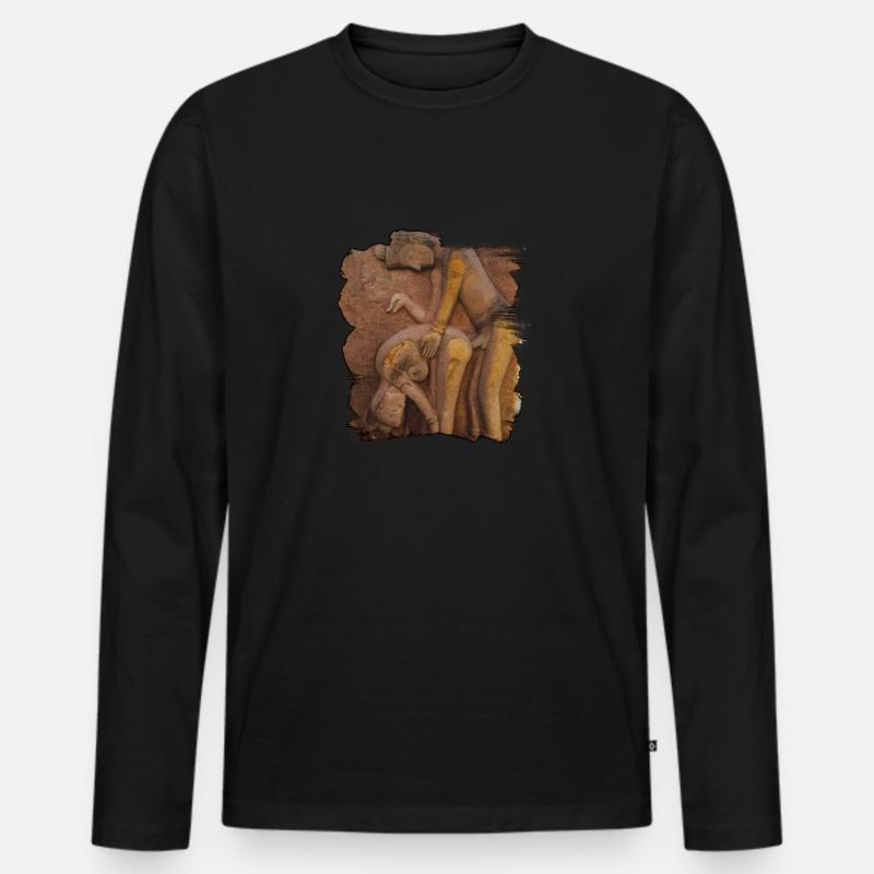 stellung 3 - Männer Premium Bio Langarmshirt - Schwarz
