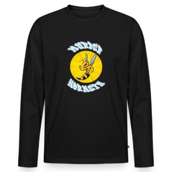 Meurtres Hornets Killer Hornets - T-shirt manches longues Premium bio Homme - noir - Devant - Nico (187cm)