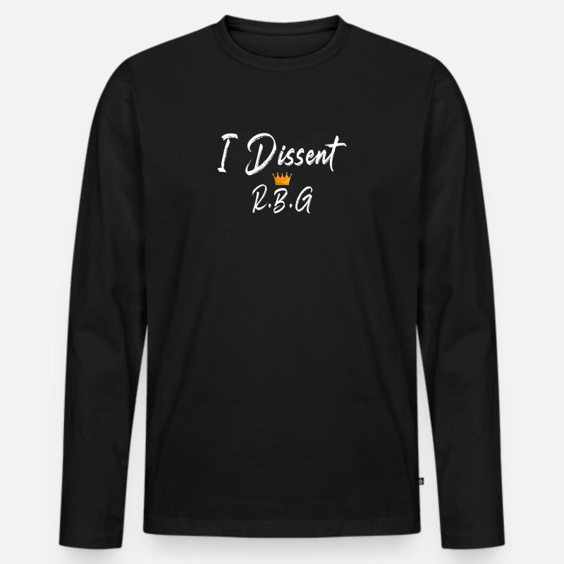 Ich widerspreche Rbg - Männer Premium Bio Langarmshirt - Schwarz