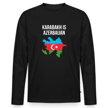 Soutien Azerbaïdjan 2020 Karabakh gratuit s Azerbaïdjan - T-shirt manches longues Premium bio Homme - noir - Devant - Nico (187cm)