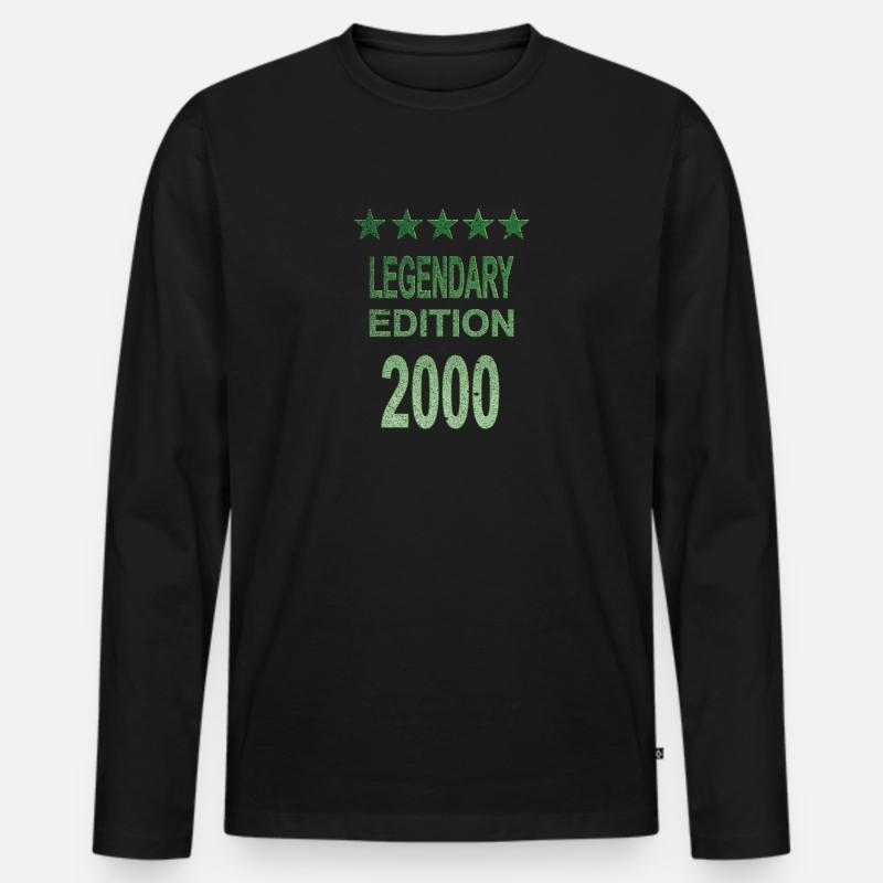Legendary 2000 Edition - Männer Premium Bio Langarmshirt - Schwarz