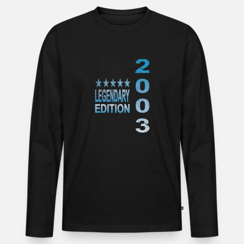 Legendary 2003 Edition - Männer Premium Bio Langarmshirt - Schwarz