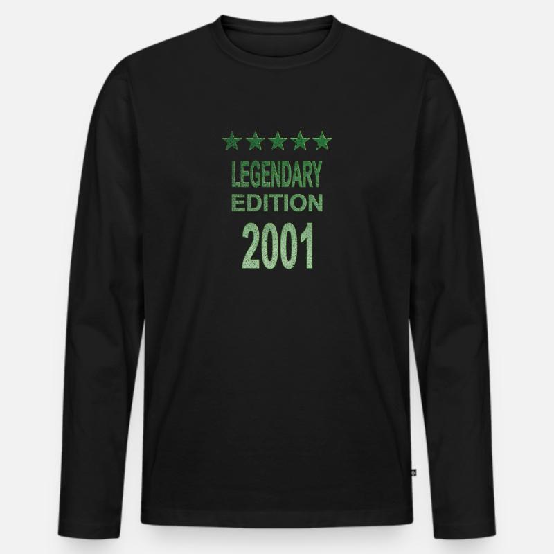 Legendary 2001 Edition - Männer Premium Bio Langarmshirt - Schwarz