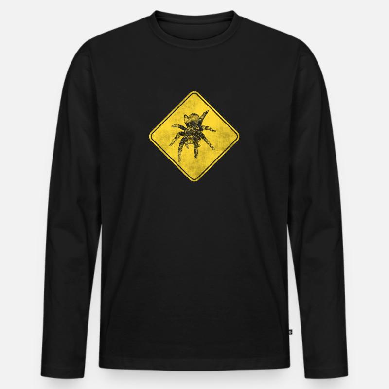 Vogelspinne - Männer Premium Bio Langarmshirt - Schwarz