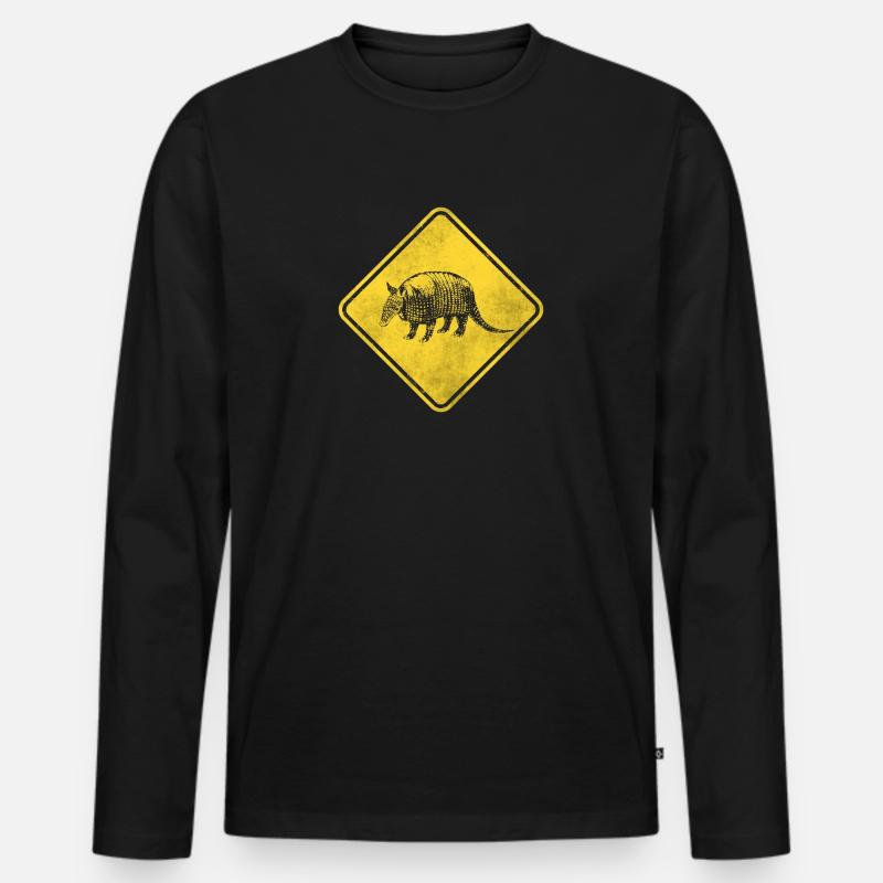 Gürteltier - Männer Premium Bio Langarmshirt - Schwarz