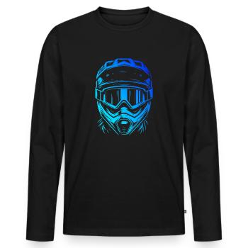 VTT VTT Cyclisme Homme - T-shirt manches longues Premium bio Homme - noir - Devant - Nico (187cm)