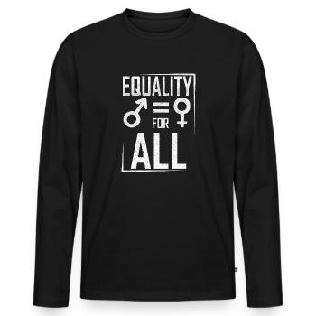 Equality for All - Vintage Gay Rights - Men's Premium Organic Long Sleeve Shirt - black - Front - Nico (187cm)