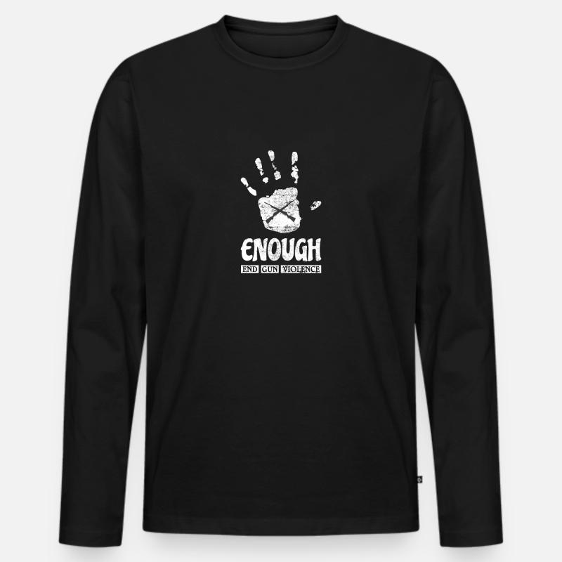 Stop Gun Violence - Männer Premium Bio Langarmshirt - Schwarz