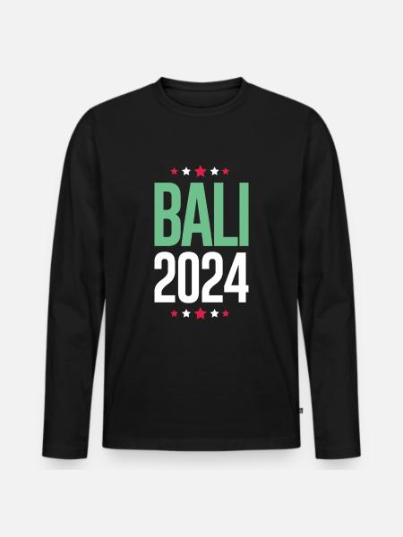 Bali 2024 Holidays - Men's Premium Organic Long Sleeve Shirt - black