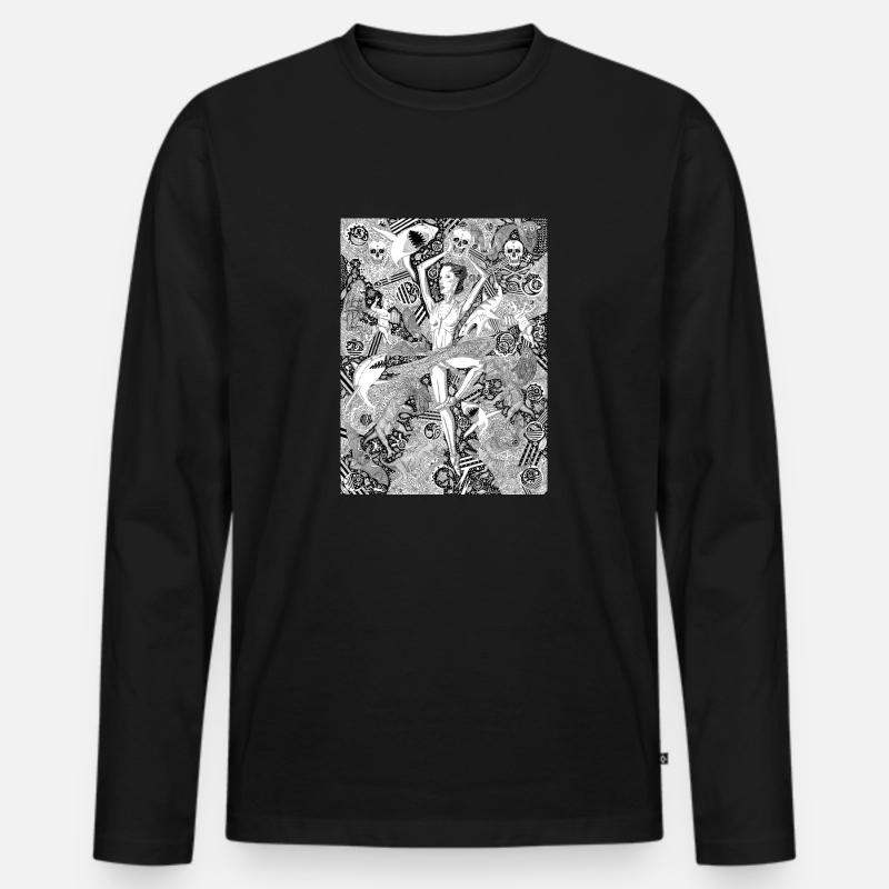 dead can dance - Männer Premium Bio Langarmshirt - Schwarz