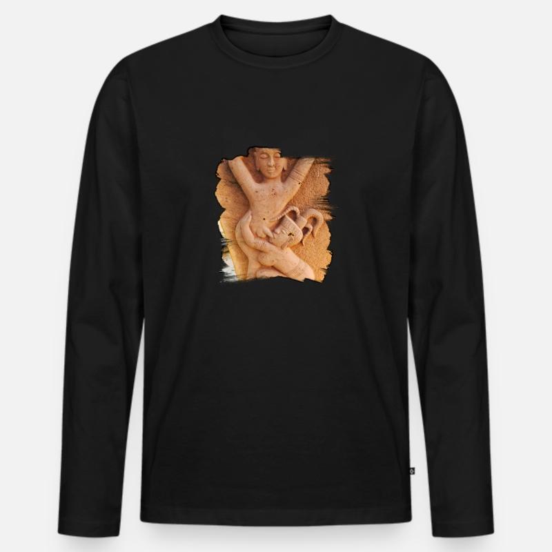 Stellung 1 - Männer Premium Bio Langarmshirt - Schwarz