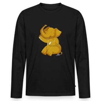 Safari Zoo Animal Safari Zoo - Männer Premium Bio Langarmshirt - Schwarz - Vorne - Nico (187cm)