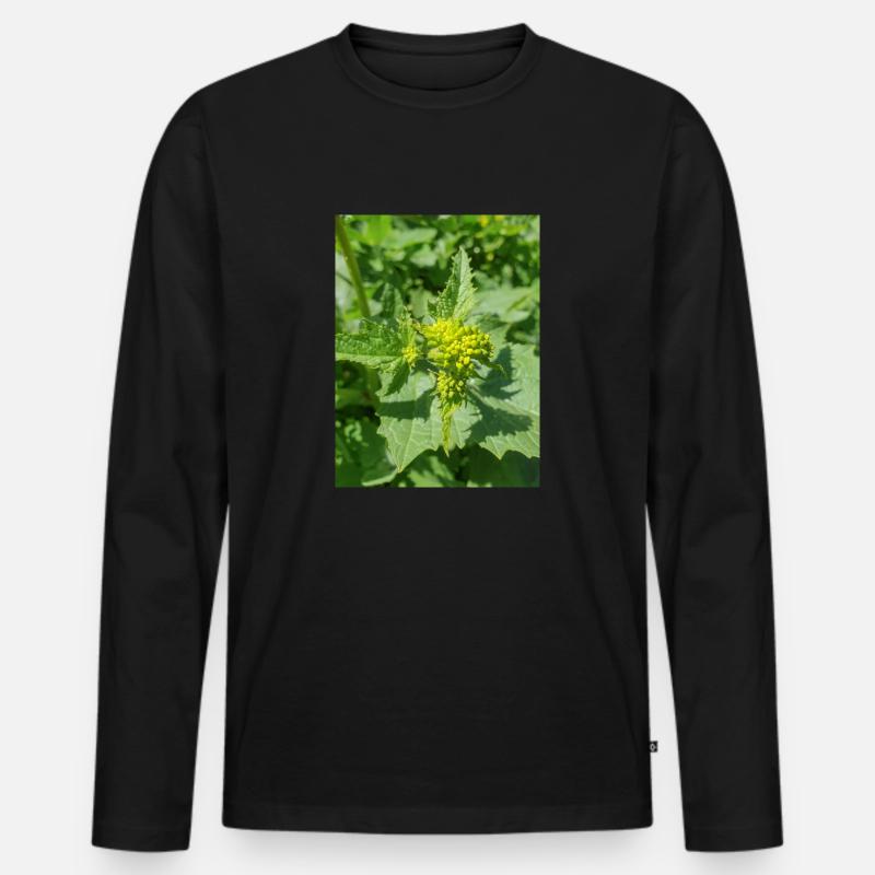 Schwarzer Senf - Männer Premium Bio Langarmshirt - Schwarz