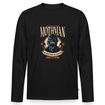 Mothman Dark Cryptid Legend West Virginia - Men's Premium Organic Long Sleeve Shirt - black - Front - Nico (187cm)