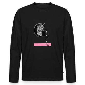 Gone in motion past lost - Men's Premium Organic Long Sleeve Shirt - black - Front - Nico (187cm)