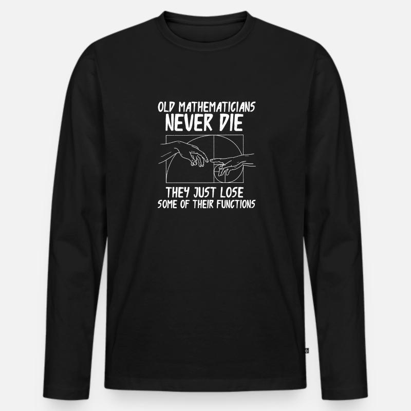 Fibonacci Geometry Math Golden Ratio - Men's Premium Organic Long Sleeve Shirt - black