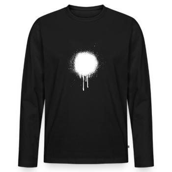 Graffiti Fleck - Männer Premium Bio Langarmshirt - Schwarz - Vorne - Nico (187cm)