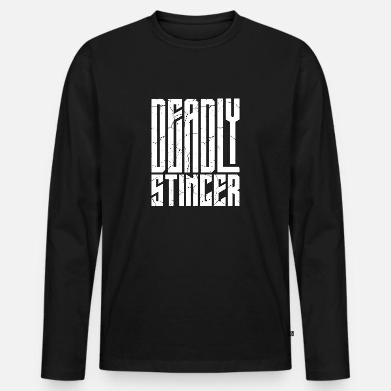 Deadly Stinger - Männer Premium Bio Langarmshirt - Schwarz
