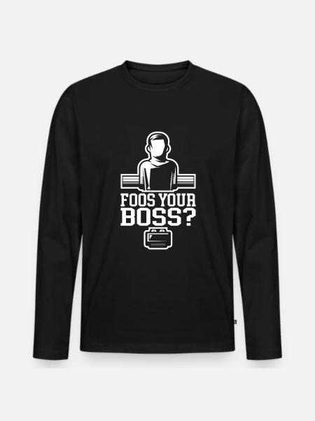 Lustiges Tischfussball Kickern Tischkicker - Männer Premium Bio Langarmshirt - Schwarz
