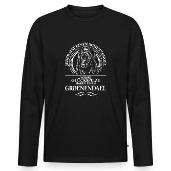 GROENENDAEL Schutzengel Wilsigns Geschenk Hunde - Männer Premium Bio Langarmshirt - Schwarz - Vorne - Nico (187cm)