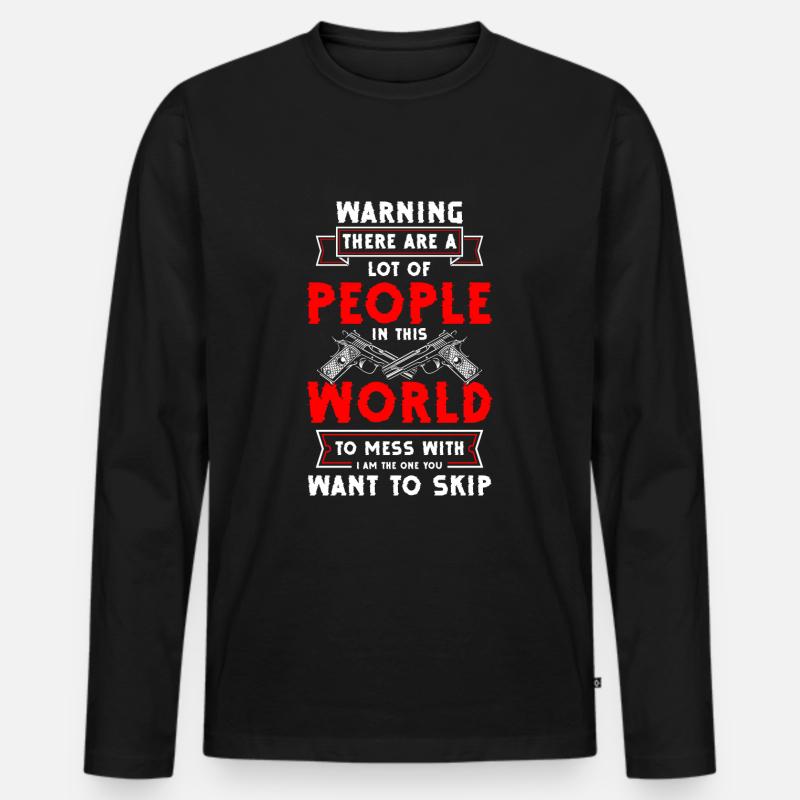 Pistole Munition Freiheit - Männer Premium Bio Langarmshirt - Schwarz